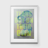 Amy Winehouse Tears Dry On Their Own Print in White Frame