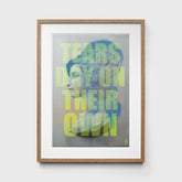 Amy Winehouse Tears Dry On Their Own Print in Oak Frame