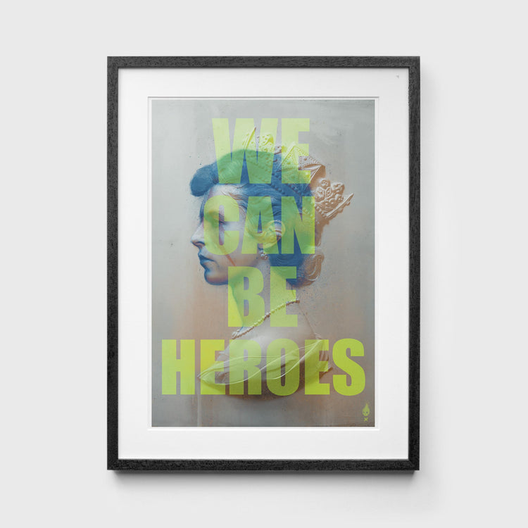David Bowie We Can Be Heroes Print in Black Frame
