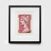 Queen of Hearts Freddie Mercury Print in Black Frame