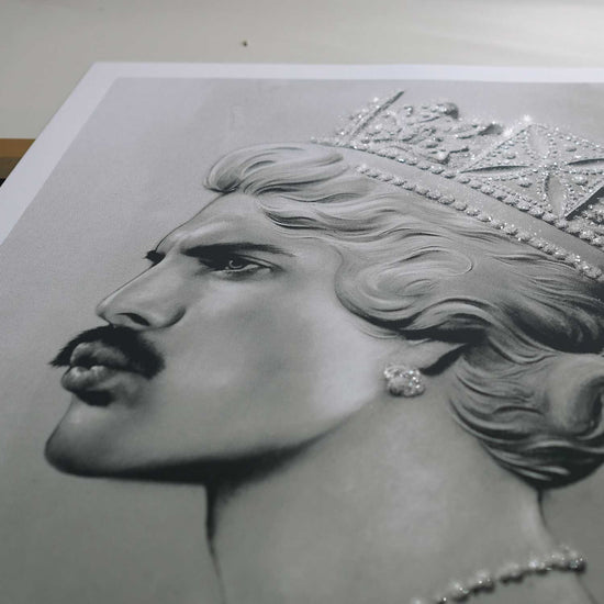 Freddie Mercury Limited Edition Diamond Dust Print