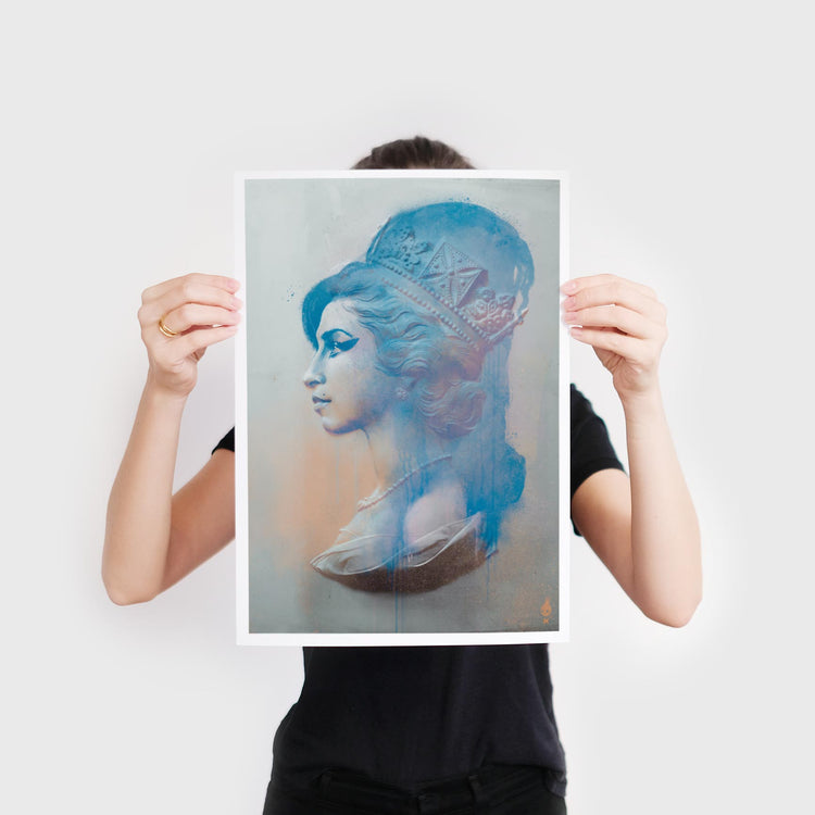 Blue Amy Winehouse Print