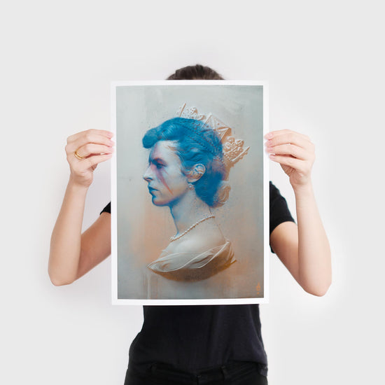Turquoise David Bowie Print