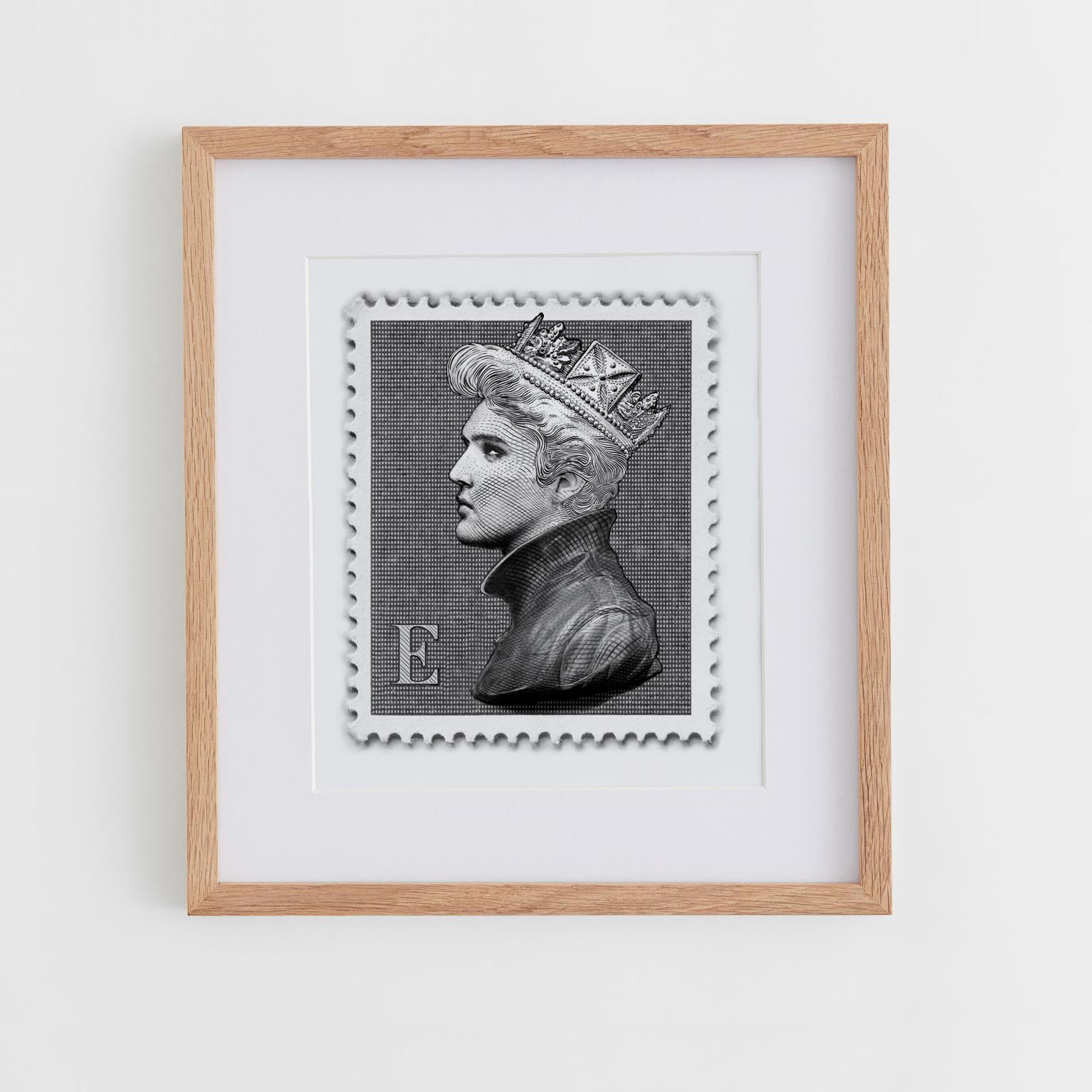 Mini Stamp Edition Elvis Presley Print Limited Edition Monochrome