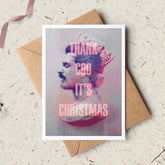 Freddie Mercury Christmas Card in Turquoise