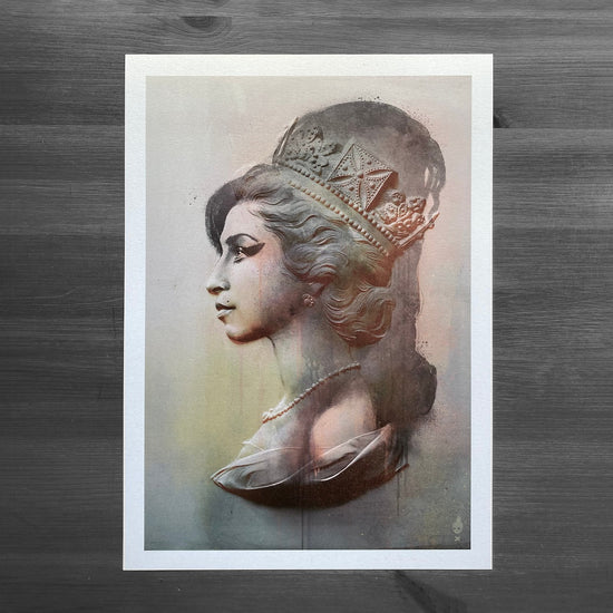 Camden Queen Amy Winehouse print - Ice Gold Paper Stock