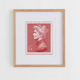 Framed Red Mini Stamp Edition George Michael Print