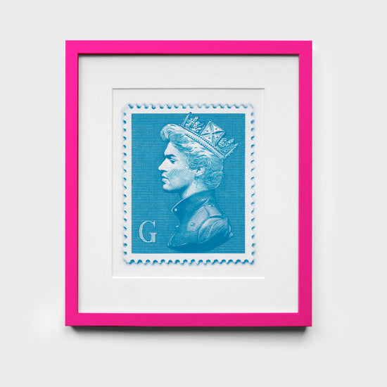 Mini Stamp Edition | George Michael Print | Red & Blue