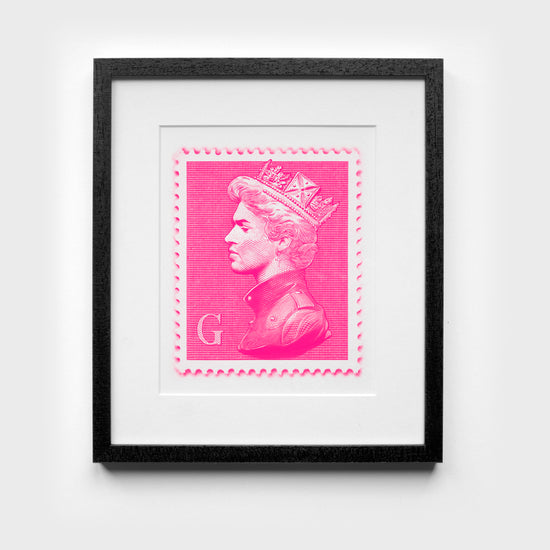 Mini Stamp Edition | George Michael Print | Red & Blue