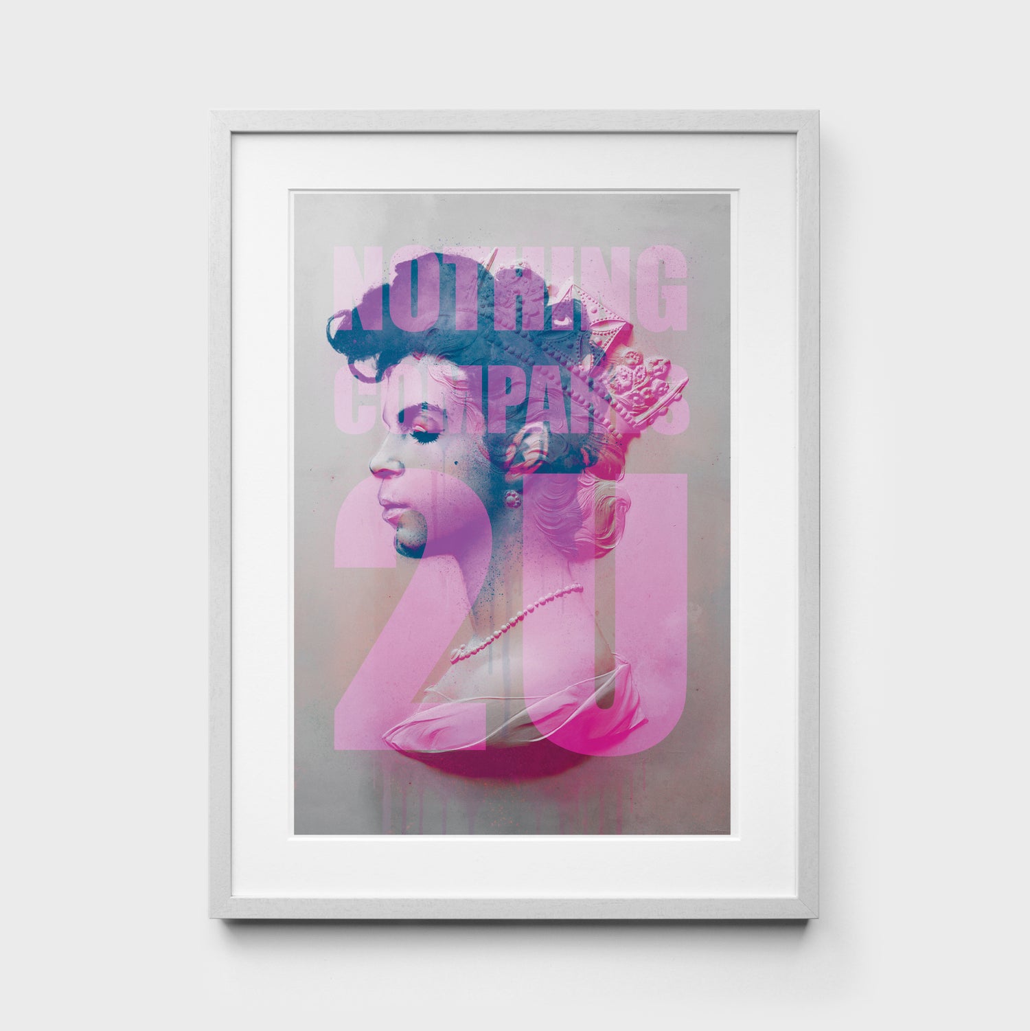 Nothing Compares 2U Prince Print in white frame