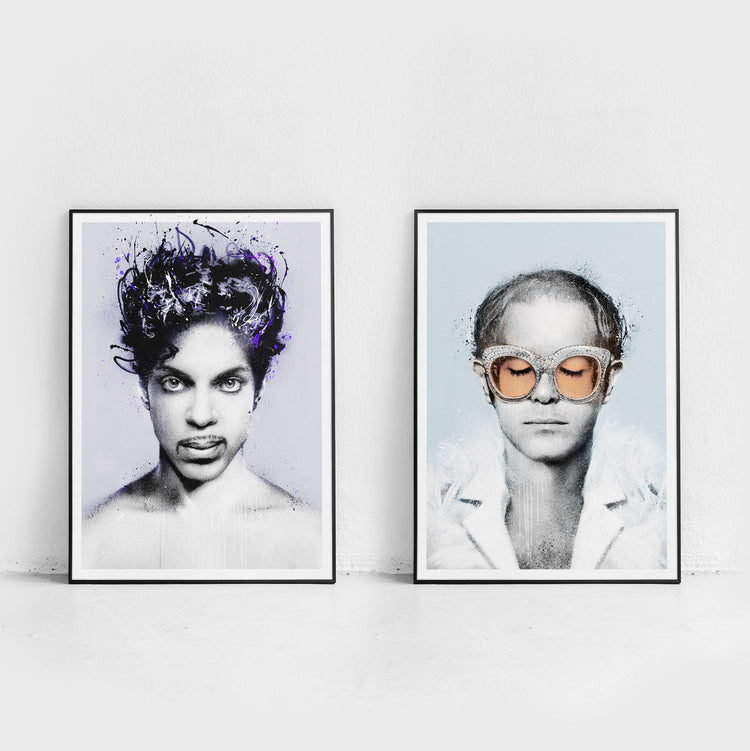 Prince and Elton John Fine Art Print