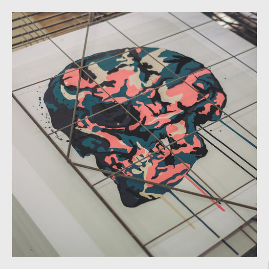 Camo Skull - Petrol Print | Bubblegum